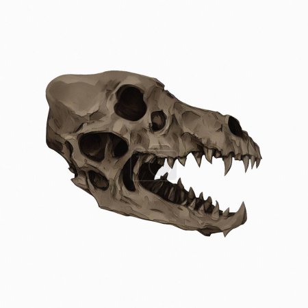Direwolf Skull Fossil Digital Art By Winters860