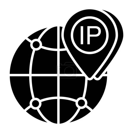 Téléchargez les photos : Une icône de design parfaite de l'adresse IP mondiale - en image libre de droit