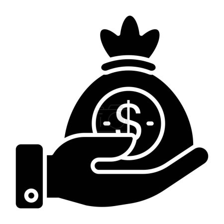 Téléchargez les photos : Une icône de conception parfaite de sac d'argent - en image libre de droit