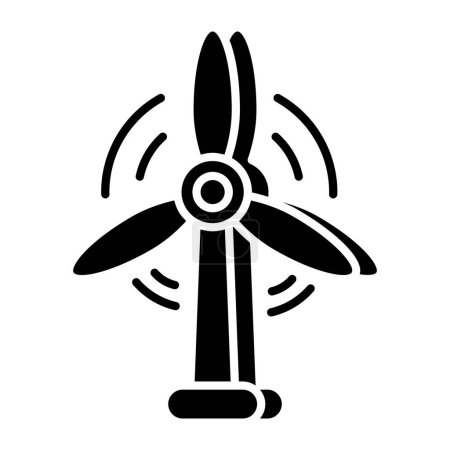 Illustration for Wind turbine icon, editable vector - Royalty Free Image