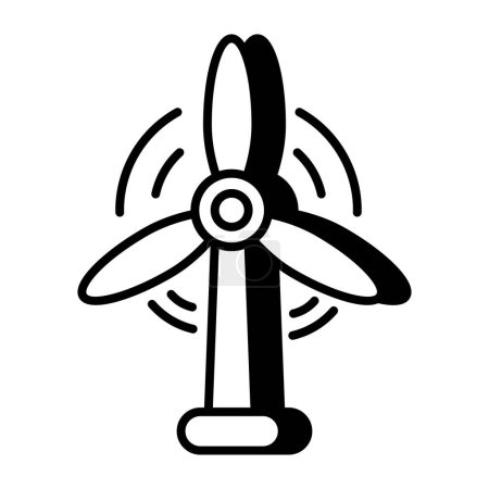 Illustration for Wind turbine icon, editable vector - Royalty Free Image