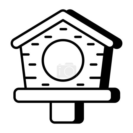 Téléchargez les illustrations : Une icône de téléchargement premium de birdhouse - en licence libre de droit