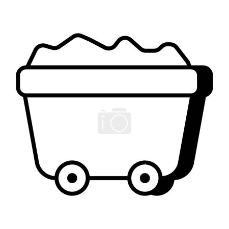 Photo for Trendy vector design of garbage city cart - Royalty Free Image