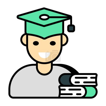 Illustration for Modern design icon of graduate - Royalty Free Image