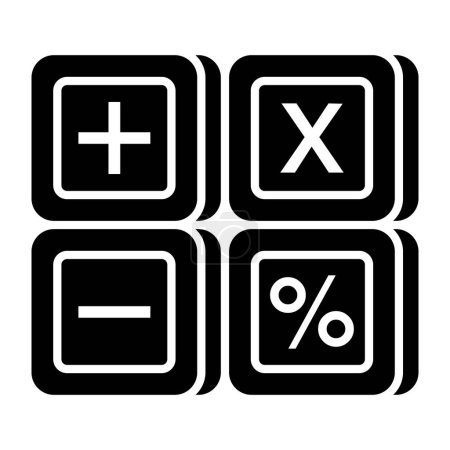 Illustration for Calculation sign icon, editable vector - Royalty Free Image