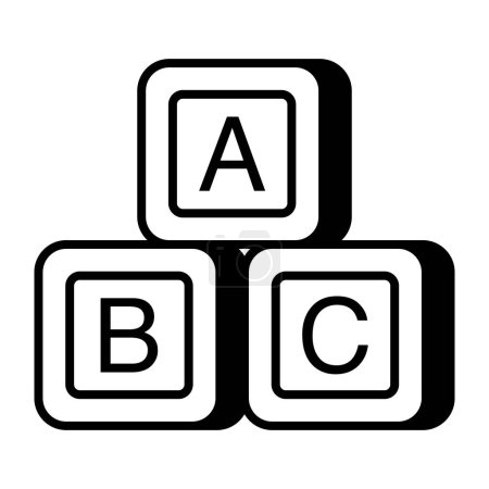 Illustration for Editable design vector of abc blocks - Royalty Free Image