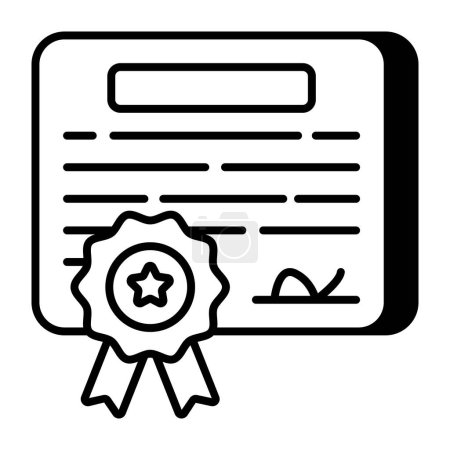 Illustration for A unique design icon of certificate - Royalty Free Image