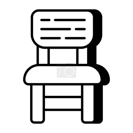 Illustration for A unique design icon of chair - Royalty Free Image