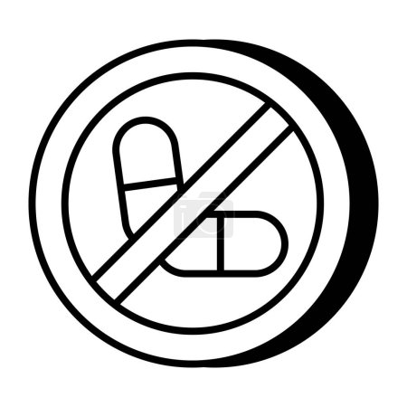 Modern design icon of no pills