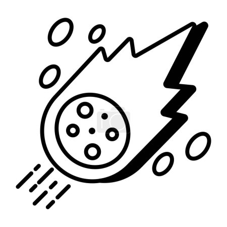 Téléchargez les illustrations : Un design d'icône de météorite - en licence libre de droit