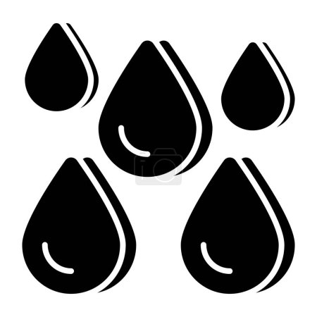 Illustration for An editable design icon of water drops - Royalty Free Image