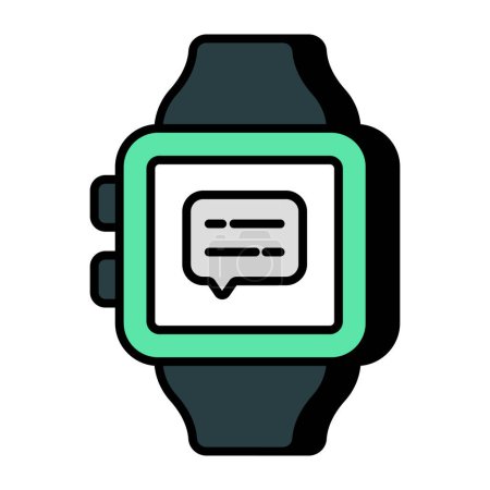 Téléchargez les photos : Un design d'icône de smartwatch chat - en image libre de droit