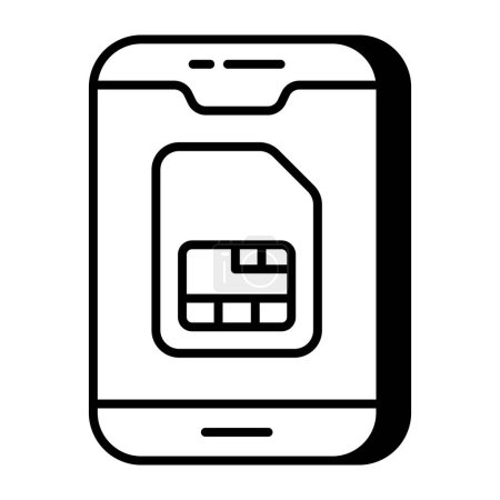 Téléchargez les photos : Une icône de design créatif de sim mobile - en image libre de droit