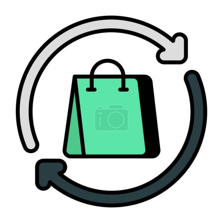 Téléchargez les photos : Trendy vector design of shopping bag - en image libre de droit