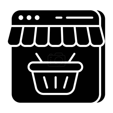 Ilustración de Icono de diseño único de la tienda web - Imagen libre de derechos