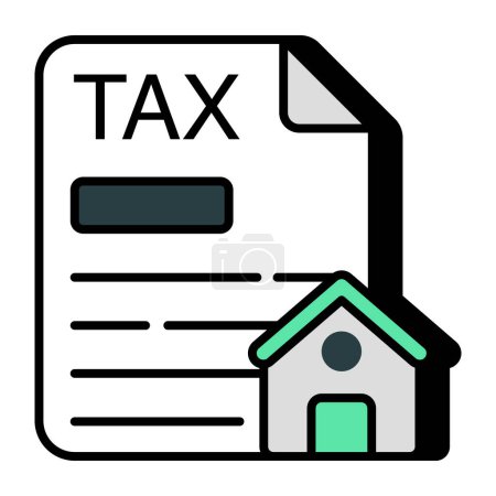 Photo for A trendy design vector of property tax - Royalty Free Image