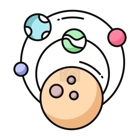 Illustration for Modern design icon of solar system - Royalty Free Image