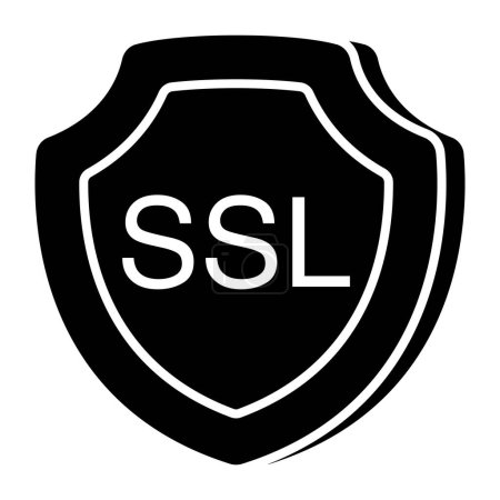Ilustración de Un icono de diseño editable de seguridad ssl - Imagen libre de derechos