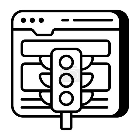Ilustración de Un icono de diseño plano del tráfico web - Imagen libre de derechos