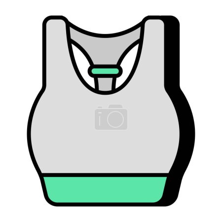 Illustration for Sports bra icon in unique design - Royalty Free Image