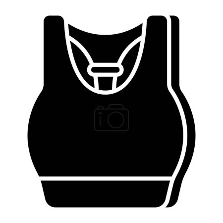 Illustration for Sports bra icon in unique design - Royalty Free Image