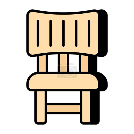 Illustration for Premium download icon of chair - Royalty Free Image