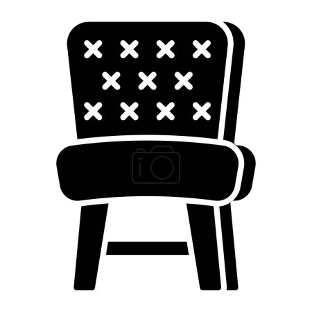 Illustration for Premium download icon of wooden chair - Royalty Free Image