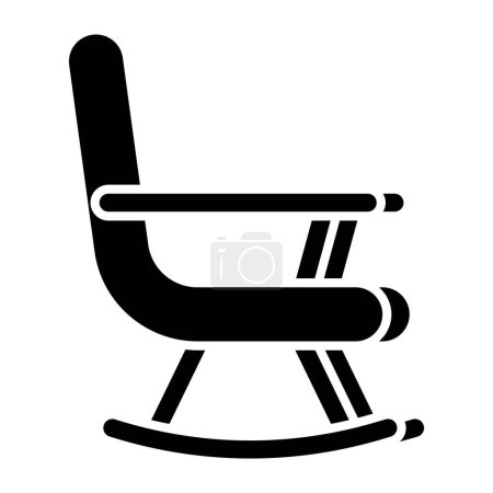 Illustration for Premium download icon of rocking chair - Royalty Free Image