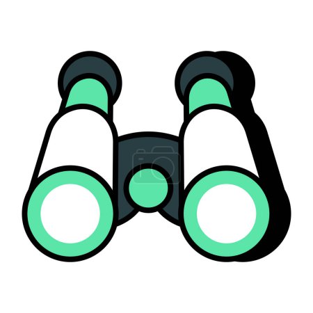 Illustration for A unique design icon of binoculars - Royalty Free Image