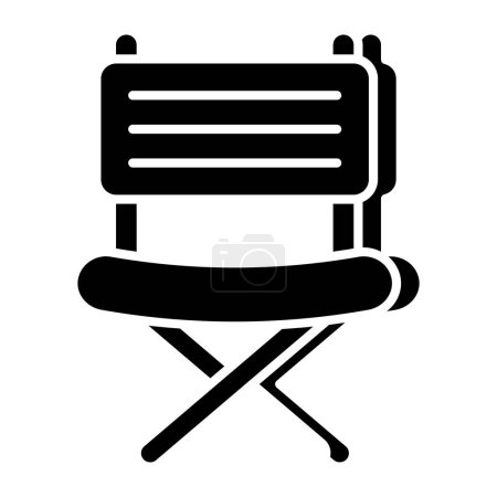 Illustration for Premium download icon of folding chair - Royalty Free Image