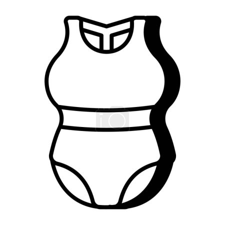 Ilustración de Sostén con pentie, icono de la ropa interior de las señoras - Imagen libre de derechos