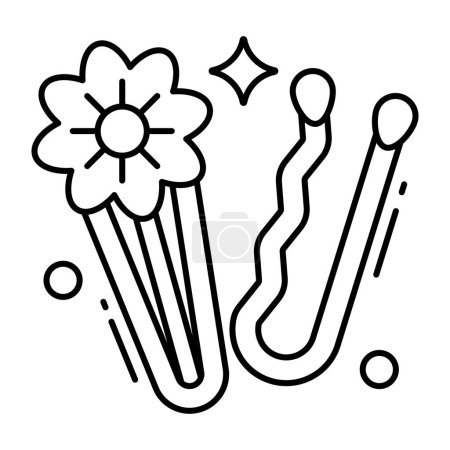 Ilustración de Un hermoso icono de diseño de horquillas - Imagen libre de derechos