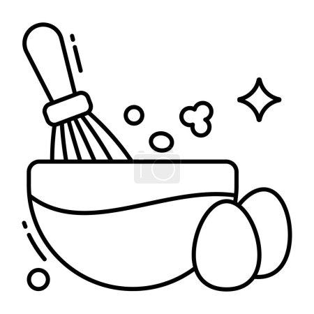Illustration for A unique design icon of egg beating - Royalty Free Image