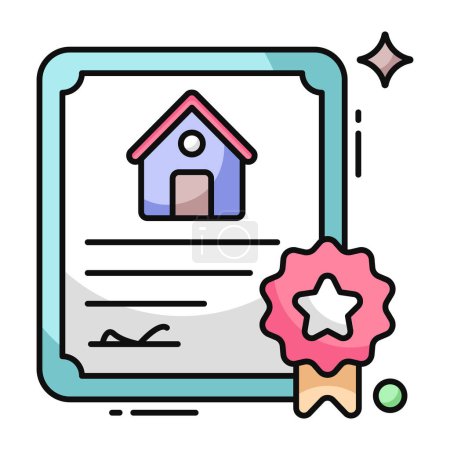 Illustration for Editable design icon of certificate - Royalty Free Image