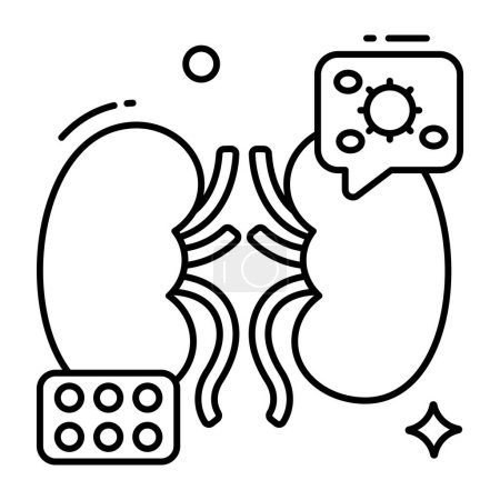 Illustration for Premium download icon of kidneys - Royalty Free Image