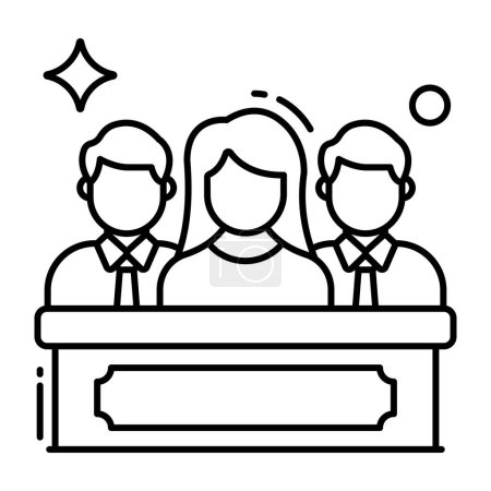 Illustration for Unique design icon of judge panel - Royalty Free Image