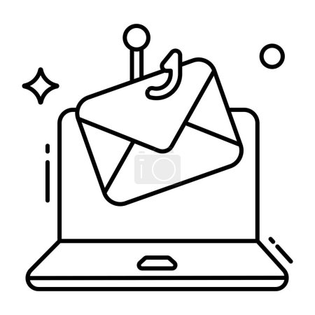 Ilustración de Un icono de diseño de color del phishing por correo - Imagen libre de derechos