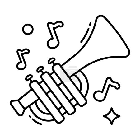 Illustration for A unique design vetcor of trumpet icon - Royalty Free Image