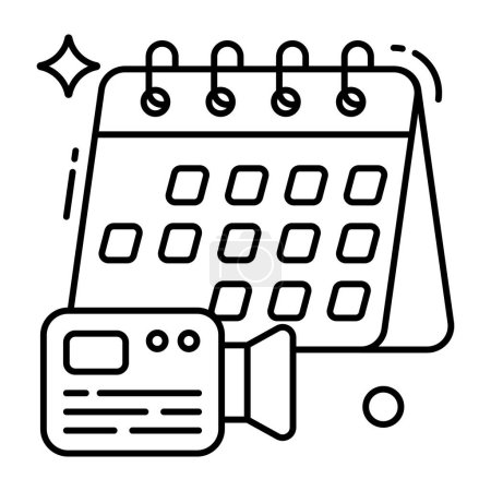 Illustration for Perfect design icon of video schedule - Royalty Free Image
