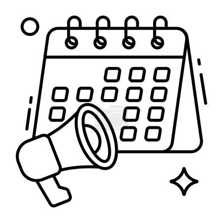 Illustration for A flat design icon of marketing schedule - Royalty Free Image