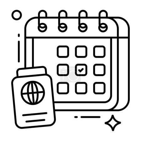 Illustration for An icon design of vacation schedule - Royalty Free Image