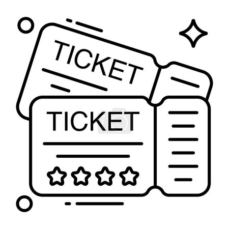 Modern design icon of tickets