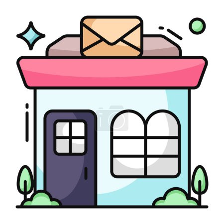 Ilustración de Un icono de diseño del edificio de oficinas de correos - Imagen libre de derechos