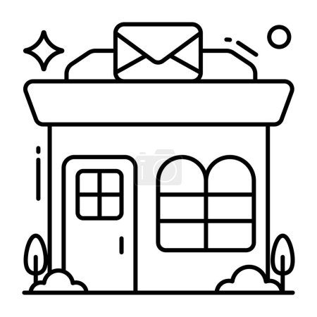 Ilustración de Un icono de diseño del edificio de oficinas de correos - Imagen libre de derechos