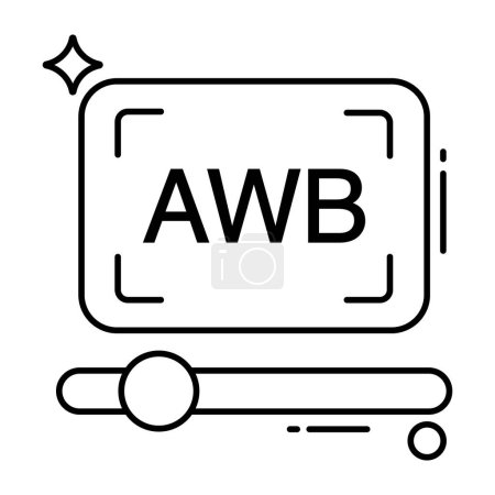 Illustration for Trendy design icon of awb isolated on white background - Royalty Free Image