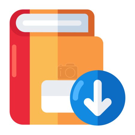 Illustration for A creative design vector of book download icon - Royalty Free Image