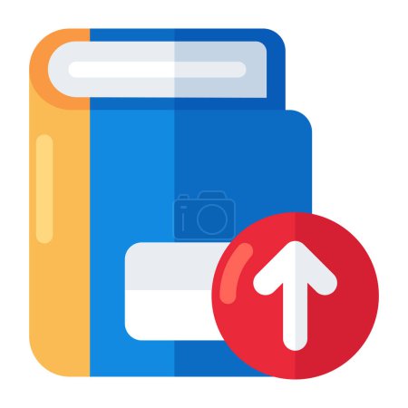 Illustration for A creative design vector of book upload icon - Royalty Free Image
