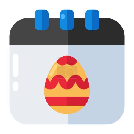 Illustration for An icon design of Easter calendar having editable quality - Royalty Free Image