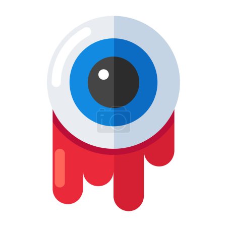 Illustration for A unique design icon of bloody eye - Royalty Free Image