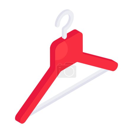 Illustration for A beautiful design icon of coat hanger available for instant download - Royalty Free Image